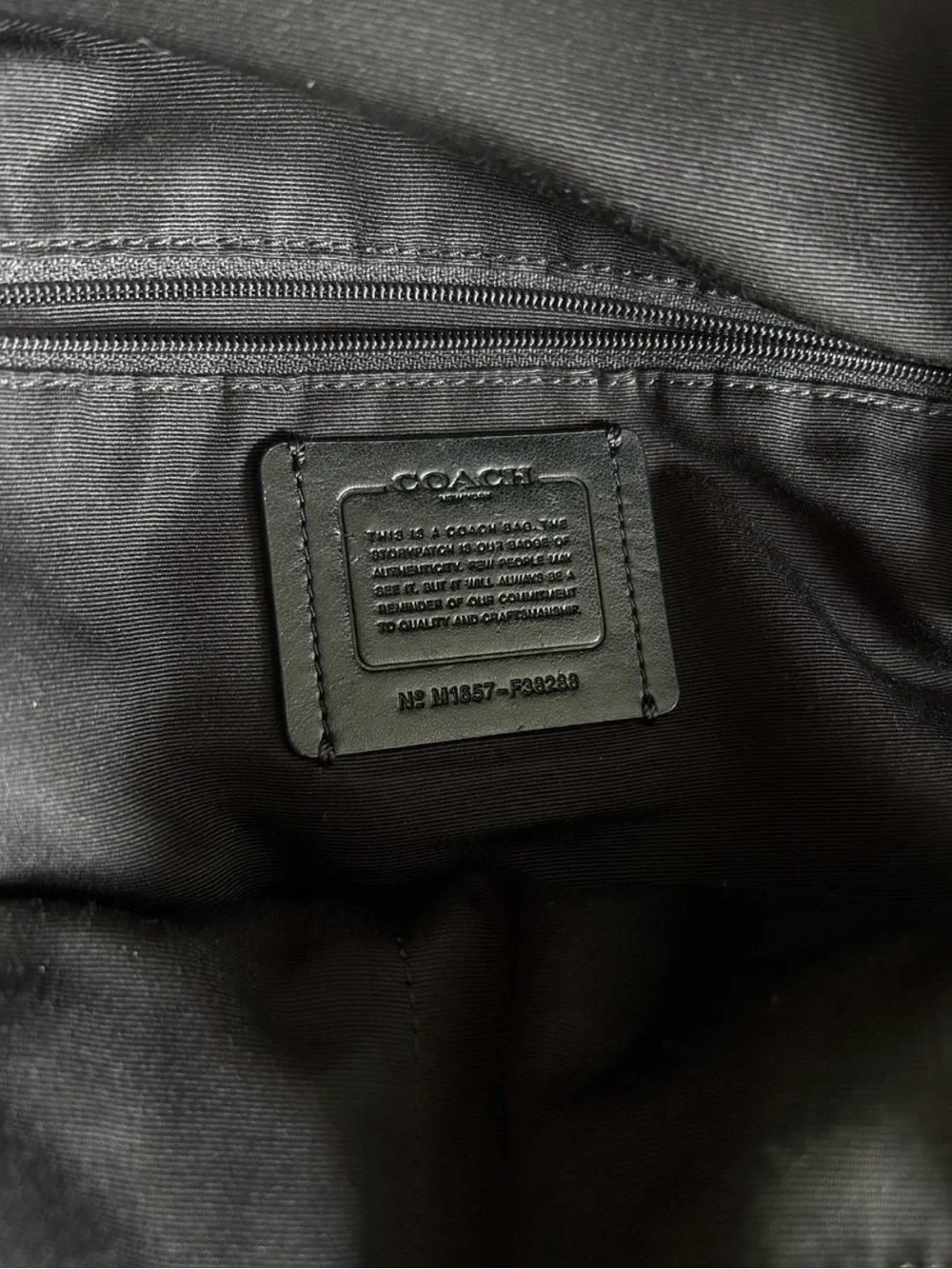 Coach Large Charlie Backpack in Pebble Leather with gold hardware